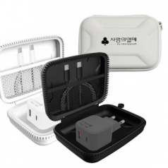 CS61 2포트 20W PD고속충전기 세트 어댑터 + 케이블 + 파우치 구성