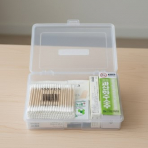 휴대용 투명케이스+알뜰 구급키트 6종