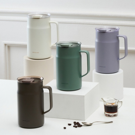 메트로카페 세라믹 머그컵 600ml 아이보리/ 브라운 / 카키 /바이올렛 #2