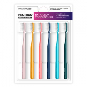 [펙트럼] 안티박 미세모 칫솔 6P (블리스터 타입)