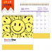 작은이미지: 탁상)달력 180*200 황색 밍크지 스마 일 데이 웃음 캘린더 카렌다 #3
