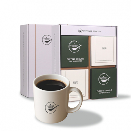커핑그라운드 커피 머그 CG 320ml 4P 선물세트 #2