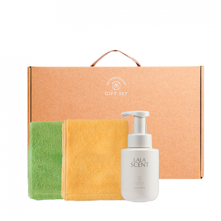 데일리 5색 수건 170g 2장 + 비건 퍼퓸 핸드워시 스페셜 3p 선물세트 #2