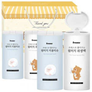 프레스코 뽑아쓰는 원터치 티슈/위생백세트8호(4종)