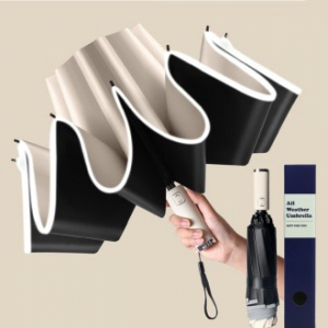 거꾸로 접이식 3단 자동 우산 자외선 차단 튼튼한 양우산 답례품