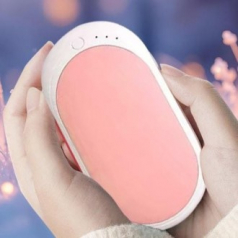 온도조절 양면 핫팩 충전식 보조배터리 겸용 손난로