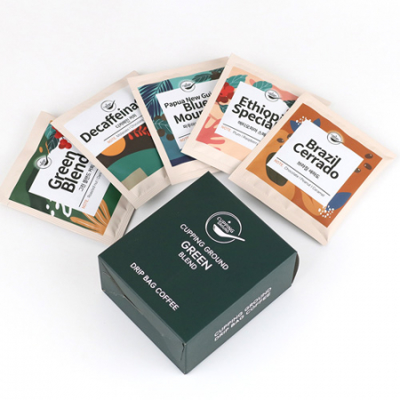 커핑그라운드 드립백커피 내열유리 머그 선물세트 500ml 12P #5