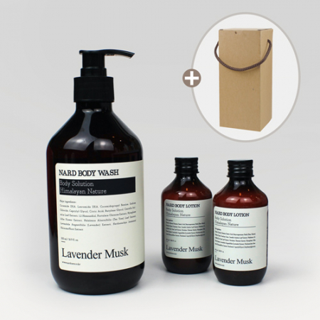 Nard 나드 바디워시 500ml + Nard 나드 바디로션 100ml 2개 + 끈케이스 #2