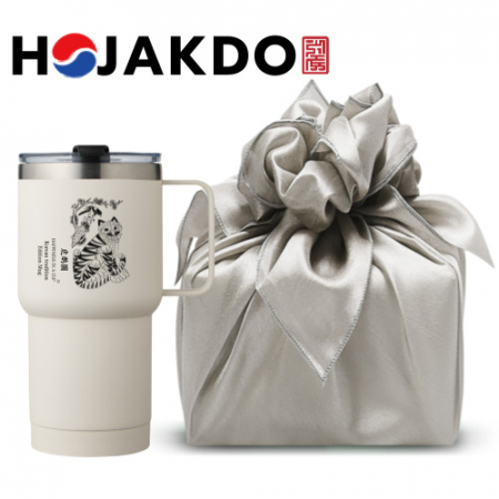 한국전통 호작도텀블러 파우더 독도보틀 데일리 525ml 보자기포장 선물세트 #2