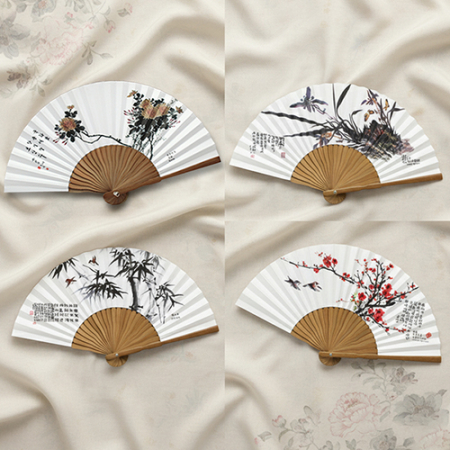 (기성)전통부채 오죽 선 中 실크인쇄 #3