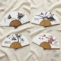 (기성)전통부채 오죽 선 中 실크인쇄