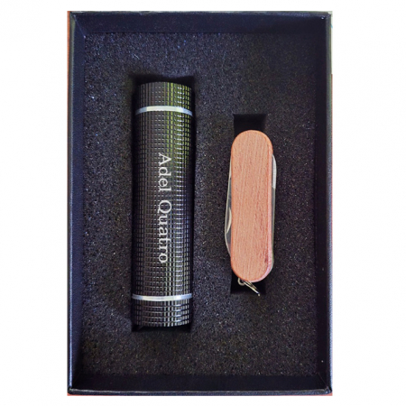 후레쉬 C.O.B + 나무맥가이버칼 #2