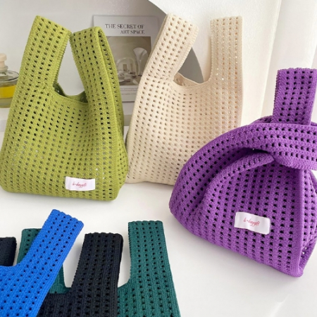 위빙 니트 손목가방 토트백 니트백 그물가방 #2