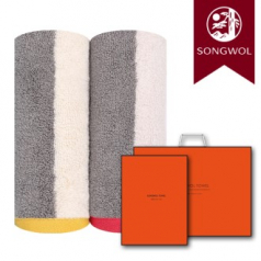 송월타올 컬러웨이40 180g (30수/40*8A0cm) 2매입 선물세트(박스+쇼핑백 포함)