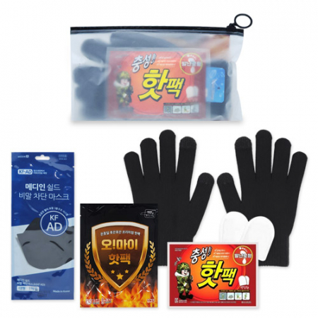 핫 방한 4종세트 터치장갑 손핫팩 발핫팩 마스크 #2