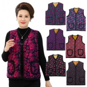 할머니 조끼 겨울조끼 융털조끼 보온조끼 방한 사무실 작업