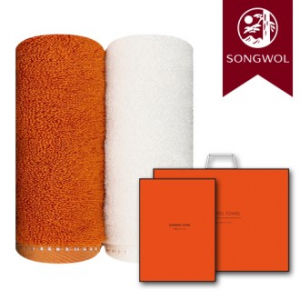 송월타올 솔리드뱀부 200g (뱀부얀/40*80cm) 2매입 선물세트(박스+쇼핑백 포함)