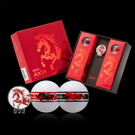 볼빅 26년 신년볼 적마 에디션 6구 볼마커세트 (3pc) 360 퍼팅라인 골프공 엑시아 골프공 #2