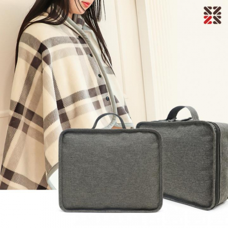 루무드 체크 똑딱이 극세사 핸디백 담요 #2