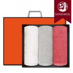 송월타올 컬러풀170g (30수/40*80cm) 3매입 선물세트(박스+쇼핑백 포함)