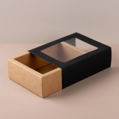 인기박스 믹스매치 투명창 슬라이드 선물상자 B / K(가로 8~30cm)