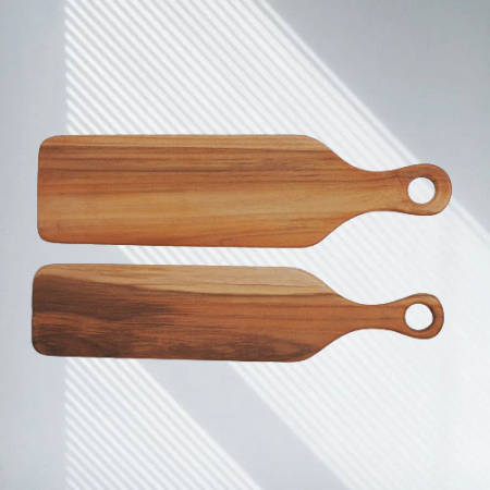 헤리티지홈 티크 플레이팅 핸들 도마 PS0009 #2