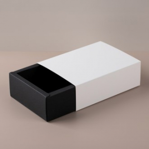 인기박스 믹스매치 무지 슬라이드 선물상자 W / B (가로 8~30cm)