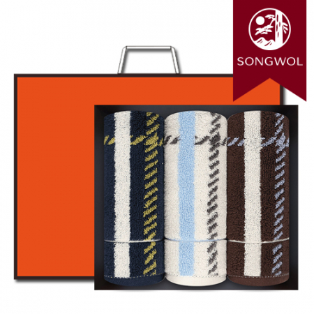 송월타올 CM체크40 200g (30수/40*90cm) 3매입 선물세트(박스+쇼핑백 포함) #2