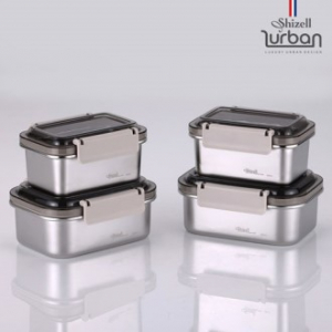 쉬젤 러반 슈퍼클린찬통 직사각4종세트 (600ml*2EA+850ml*2EA)