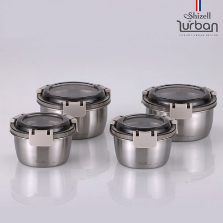 쉬젤 러반 슈퍼클린찬통 원형4종세트 (350ml*2EA+600ml*2EA) #2