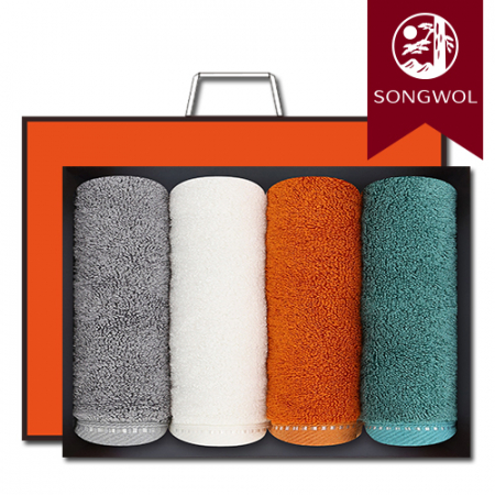 송월타올 솔리드뱀부 200g (뱀부얀/40*80cm) 4매입 선물세트(박스+쇼핑백 포함) #2