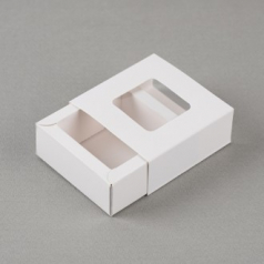 인기박스 창문형 슬리브/슬라이드 선물상자 화이트(가로 8~20cm)