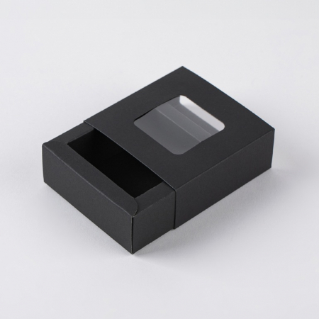인기박스 창문형 슬리브/슬라이드 선물상자 블랙(가로 8~20cm) #2
