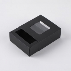 인기박스 창문형 슬리브/슬라이드 선물상자 블랙(가로 8~20cm)