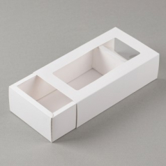 인기박스 창문형 슬리브/슬라이드 선물상자 화이트(가로 22~30cm)