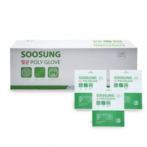 수성 멸균 폴리글러브 1박스(200매입) 1매 개별포장 일회용 의료용 진료용 다용도