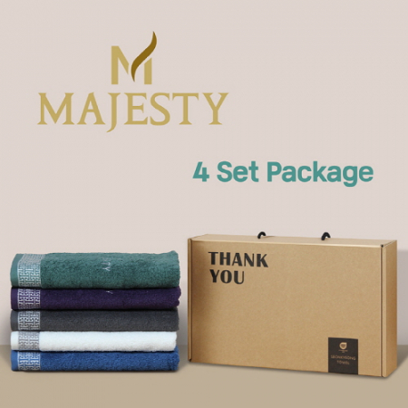 마제스티 격자 호텔타월 4P #2