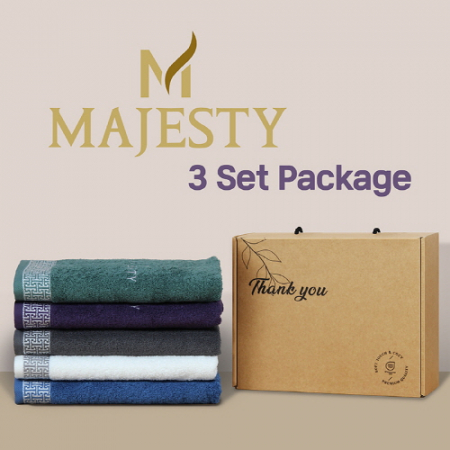 마제스티 격자 호텔타월 3P #2