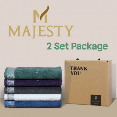 마제스티 격자 호텔타월 2P #2