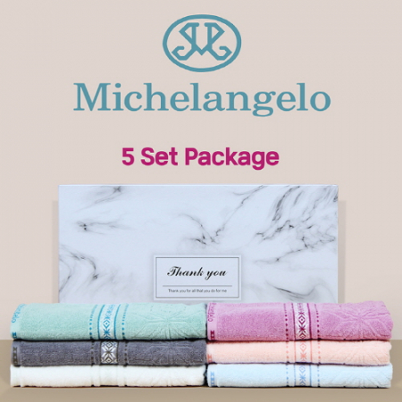 미켈란젤로 마시멜로 세면타월 5P #2