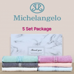 미켈란젤로 마시멜로 세면타월 5P