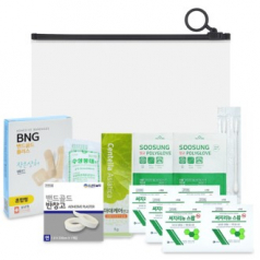 지퍼형 파우치+구급용품 상비약 7종