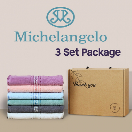 미켈란젤로 마시멜로 세면타월 3P #2