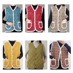 융털조끼 기모조끼 방한조끼 겨울조끼 할머니조끼