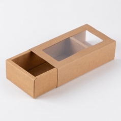 인기박스 창문형 슬리브/슬라이드 선물상자 크라프트(가로  22~30cm)