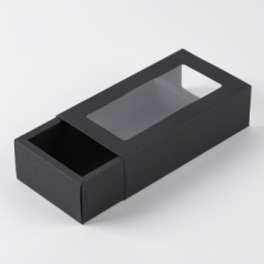 인기박스 창문형 슬리브/슬라이드 선물상자 블랙(가로 22~30cm)