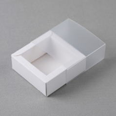 인기박스 PVC 반투명 슬리브/슬라이드 선물상자 화이트(가로8~30cm)