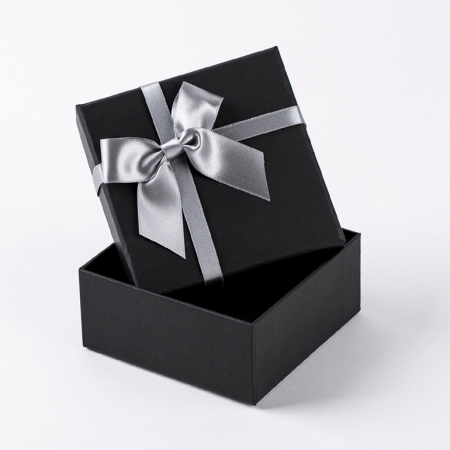 인기박스 실버리본 고급 싸바리 선물상자 블랙(가로 12~40cm) #2