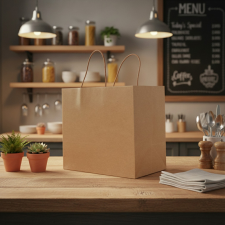 친환경 크라프트 쇼핑백 도시락 2호 #2