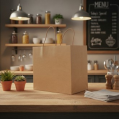 친환경 크라프트 쇼핑백 도시락 2호